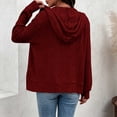 thumbnail image 6 of NominalSnug Zip up Sweatshirts for Women Ribbed Knit Long Sleeve Lightweight Hoodie Oversized Casual Hoodies Sweater Fashion Jackets, 6 of 8