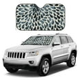 thumbnail image 3 of YFYANG Front Windshield Sun Shade, Vintage Petal Pattern Foldable Car Visor for Cars, Trucks, SUVs, Small, 3 of 9