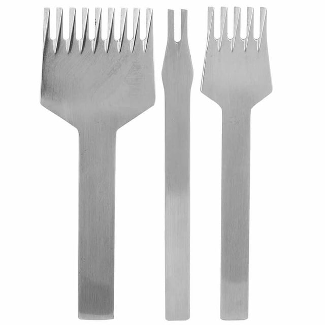 Leather Punch Chisel,3pcs European Style 2+5+9 Leather Punch Leather Craft Tool Leading Edge Technology