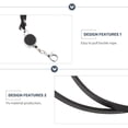 thumbnail image 5 of ROSENICE Telescopic Sling Lanyard Travel Lanyard Wallet Phone Straps Telescopic Cards Lanyards Telescopic Pu Black 51x2.1cm, 5 of 6