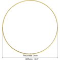 thumbnail image 2 of PATIKIL 14 Inch Round Metal Floral Hoop, 2 Pcs Gold Wreath Wreath Macrame Frame for Wedding Geometric Decor Party Wall Hanging, Gold Tone, 2 of 5