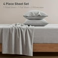 thumbnail image 6 of Hyde Lane Organic Linen Sheet Set - 4 Pcs Linen Cotton Bed Sheet Queen Size, Luxury French Flax Cotton Blend Sheets for All Seasons - Soft & Breathable, 15" Deep Pocket (Queen, Grey), 6 of 16