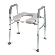 Raised Toilet Seat with Handles for Seniors,Adjustable Height Toilet Chair For Elderly And Disabled,Adult Potty Chair Bedside Commodes for Seniors,Supports Up to 350lbs