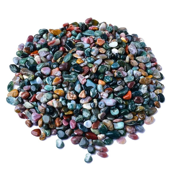 Fish Tank Stones, Natural Aquarium Stones ,Natural Crushed Crystal Quartz Irregular Polished Stones for Garden Succulent Fish Tank Rocks Plant Soil Cover