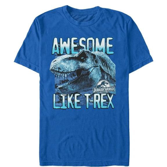 Men's Jurassic World: Fallen Kingdom Awesome T.Rex  Graphic Tee Royal Blue X Large