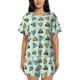 thumbnail image 1 of Balery Lighthouse Conjunto de Pijama para Mujer con Estampado, Dos Piezas de Manga Corta y Shorts, Ropa de Dormir Suave con Cuello Redondo y Bolsillos-Medium, 1 of 6