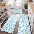 thumbnail image 2 of Blue Christmas Snowflake Pattern Kitchen Rugs Sets Of 3,Kitchen Runner Rugs Non Skid Washable,Decorative Kitchen Floor Mats for Kitchen,Sink,Laundry,17"x30"+ 17"x47" + 17"x59", 2 of 6