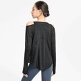 thumbnail image 3 of MINDYGOO, chaqueta holgada de fábrica con logotipo personalizado de alta calidad, traje de Yoga para correr ajustado de manga larga rápida de gran tamaño, 3 of 4