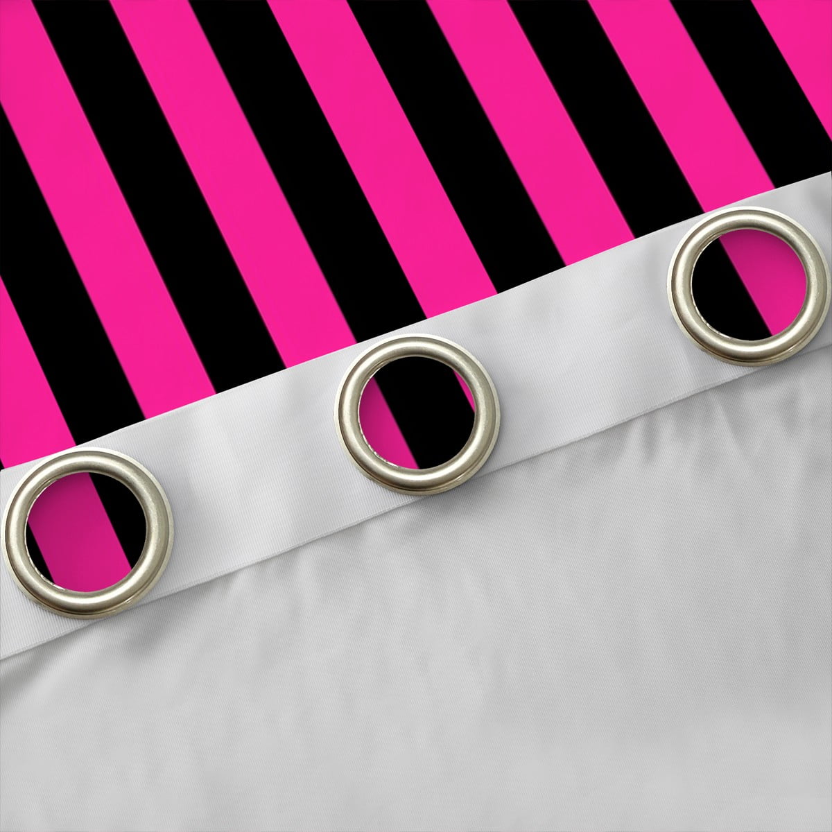 Feelyou Blue Pink Abstract Teens Black Out Curtains, Modern Geometric Lines Curtains Pack of 2 (42x63 Each), Farmhouse Ticking Stripes Bedroom Curtains, Living Room Curtains Decor