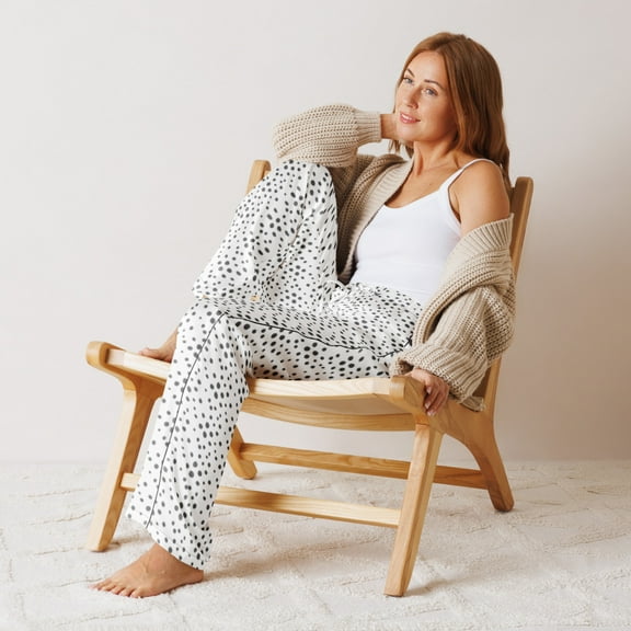Dotted Women’s pajama pants (Black, XS)