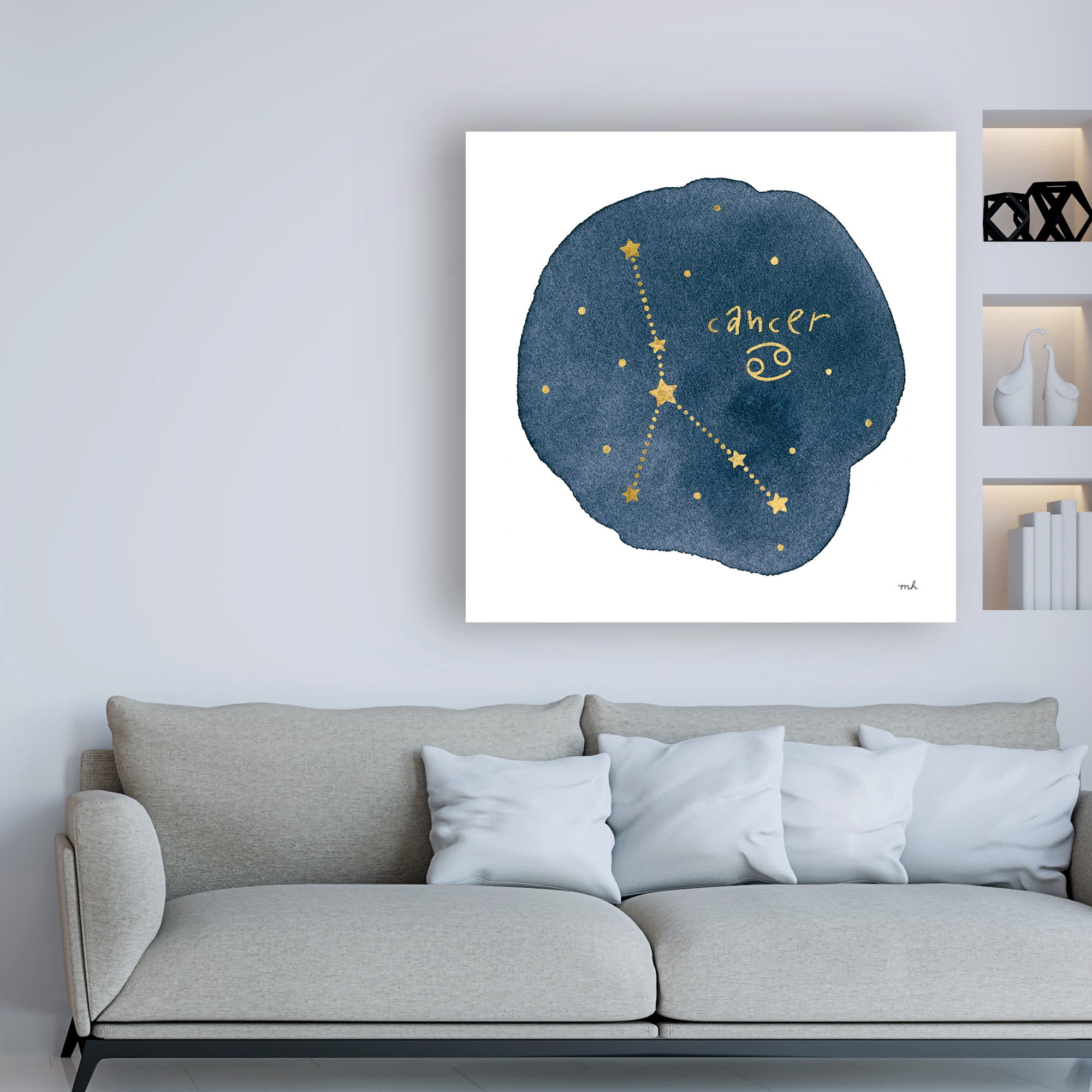 Trademark Fine Art 'Horoscope Cancer' Canvas Art by Moira Hershey