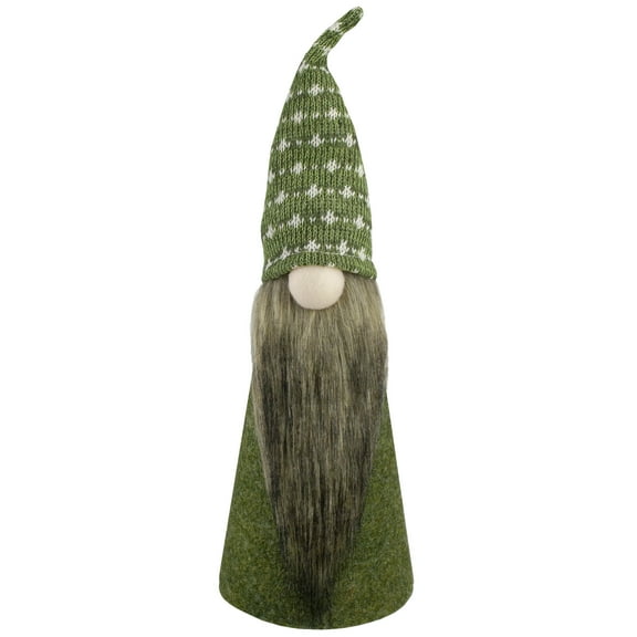 Northlight Cone Gnome Christmas Figure - 14" - Green and White