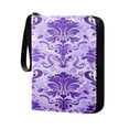 thumbnail image 2 of Game Card Storage Bag Collectible Trading Card Albums The 4-Pocket Card Binder With 50-Page Sleeve Can Hold 400 Game Cards Purple Vine, 2 of 6