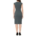 thumbnail image 3 of INSPIRE CHIC Women's Sheath Dress Pencil Work Sleeveless Professional Office Dresses S Gray, 3 of 6