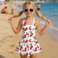 thumbnail image 3 of DISNIMO Cherry Print Girl Swimsuit One-Piece Bathing Suit Skirted Sleeveless Breathable Swim Dress Quick Dry Bathing Suit for Kids 3-13Y, 3 of 8