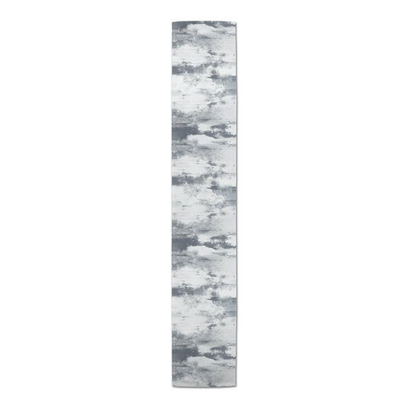 Creative Products Painted Abstract Gray 16x90 Poly Twill Table Runner