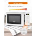 thumbnail image 3 of COMMERCIAL CHEF Microondas de 0,7 pies cúbicos con 10 niveles de potencia, microondas pequeño con asa, microondas de encimera de 700 W, 3 of 5
