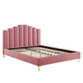 thumbnail image 4 of Modway Olivia Queen Performance Velvet Polyester Platform Bed in Dusty Rose, 4 of 11