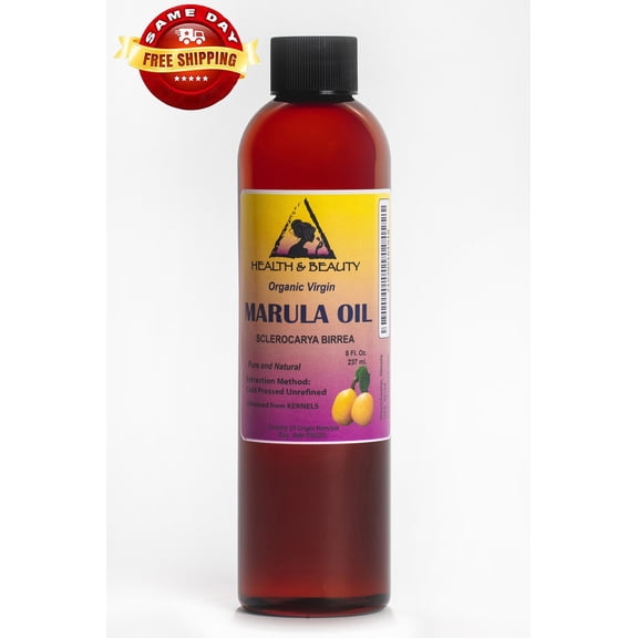 Marula Oil Unrefined Organic Virgin Cold Pressed Raw Pure Natural HEALTH & BEAUTY 8 oz