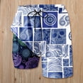 thumbnail image 2 of DHFJKG 2 In 1 Mens Swim Trunks Hawaiian Athletic Swimsuits Drawstring Shorts Tropical Printed Summer Bathing Suit Bottoms With Pockets, 2 of 3