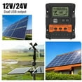 thumbnail image 3 of Solar  Controller, PWM Solar Panel Controller with Dual USB Ports Battery Intelligent Regulator for Off Grid Systems, 3 of 7