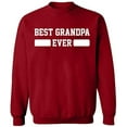 thumbnail image 2 of OXI Crewneck Sweatshirt - Best Grandpa Ever, Basic Casual Sweatshirts for Men's and Women Fleece Sweatshirt Long Sleeve - Antiquee Cherry Small, 2 of 2
