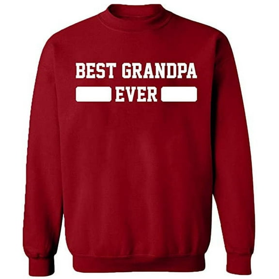 Unisex Crewneck Sweatshirt, Best Grandpa Ever, Custom Sweater, Slim Fit, Long Sleeve Sweater - Antiquee Cherry Small