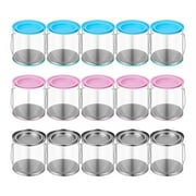 Uxcell 2ml/0.1oz Empty Paint Pots with Lids, 20 Strips 120 Pots Mini Paint  Strip Cups with 20pcs Paint Brushes, Style 2