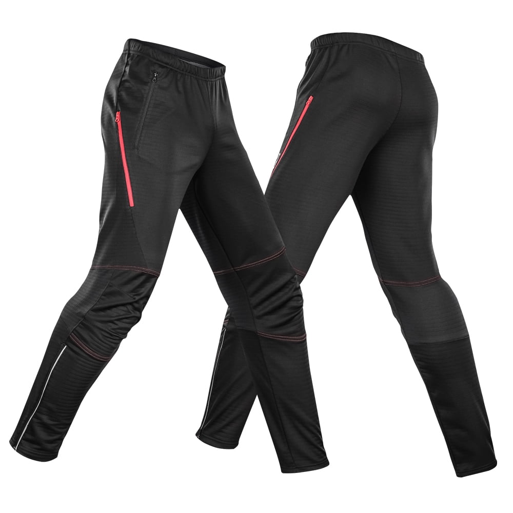 Winter Fleece Thermal Cycling Pants Waterproof Trousers Bike Windproof Warm Mens 