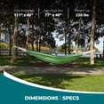 thumbnail image 3 of Bliss Hammocks 40"W Single Hammock with Rope Loops & Tree Straps, 220 lb, Mediterranean, 3 of 17