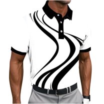 Mens Business Casual Polo Shirts Summer Classic Fit Short Sleeve Golf Shirts Slim Fit Tops