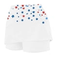 thumbnail image 4 of LevmjiaWomen's High Waisted 5th of July Shorts Patriotic Print Tummy Control Athletic Running Yoga Shorts with Pocket, 4 of 5