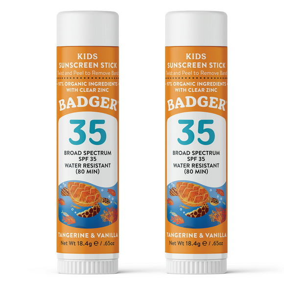 Badger Mineral Sunscreen Cream SPF 30, All Natural Sunscreen with Zinc Oxide, 98% Organic Ingredients, Reef Safe, Broad Spectrum, Water Resistant, Unscented, 2.9 fl oz - 2 pack