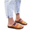 thumbnail image 1 of Sandalias informales de moda de verano para mujer, zapatos informales planos de Color sólido con escapatoria Wmkox8yii hj789, 1 of 3