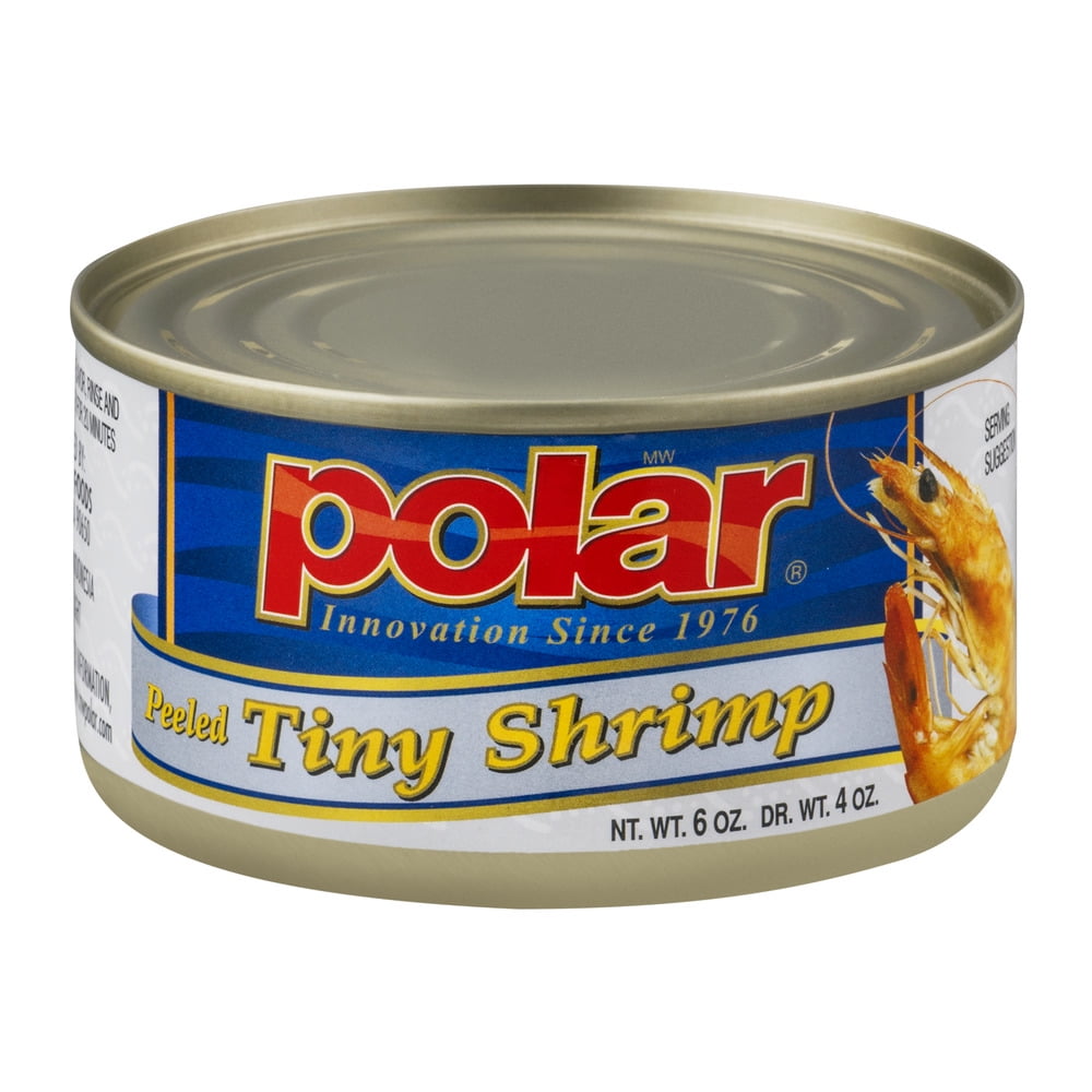 Polar Peeled Tiny Shrimp, 6.0 OZ by Mw Polar Foods