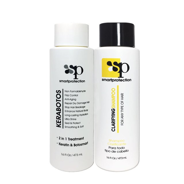 Kerabotos & Champú Clarificante 16oz - Tratamiento 2 en 1 - Queratina + Botosmart de Smart Protection