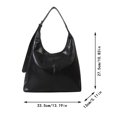 thumbnail image 6 of Stylago Slouchy Hobos Bags for Women Retro Leather Handbag Shoulder Tote Bag Work Travel Button Soft Purses with Adjustable Strap Brown, 6 of 6