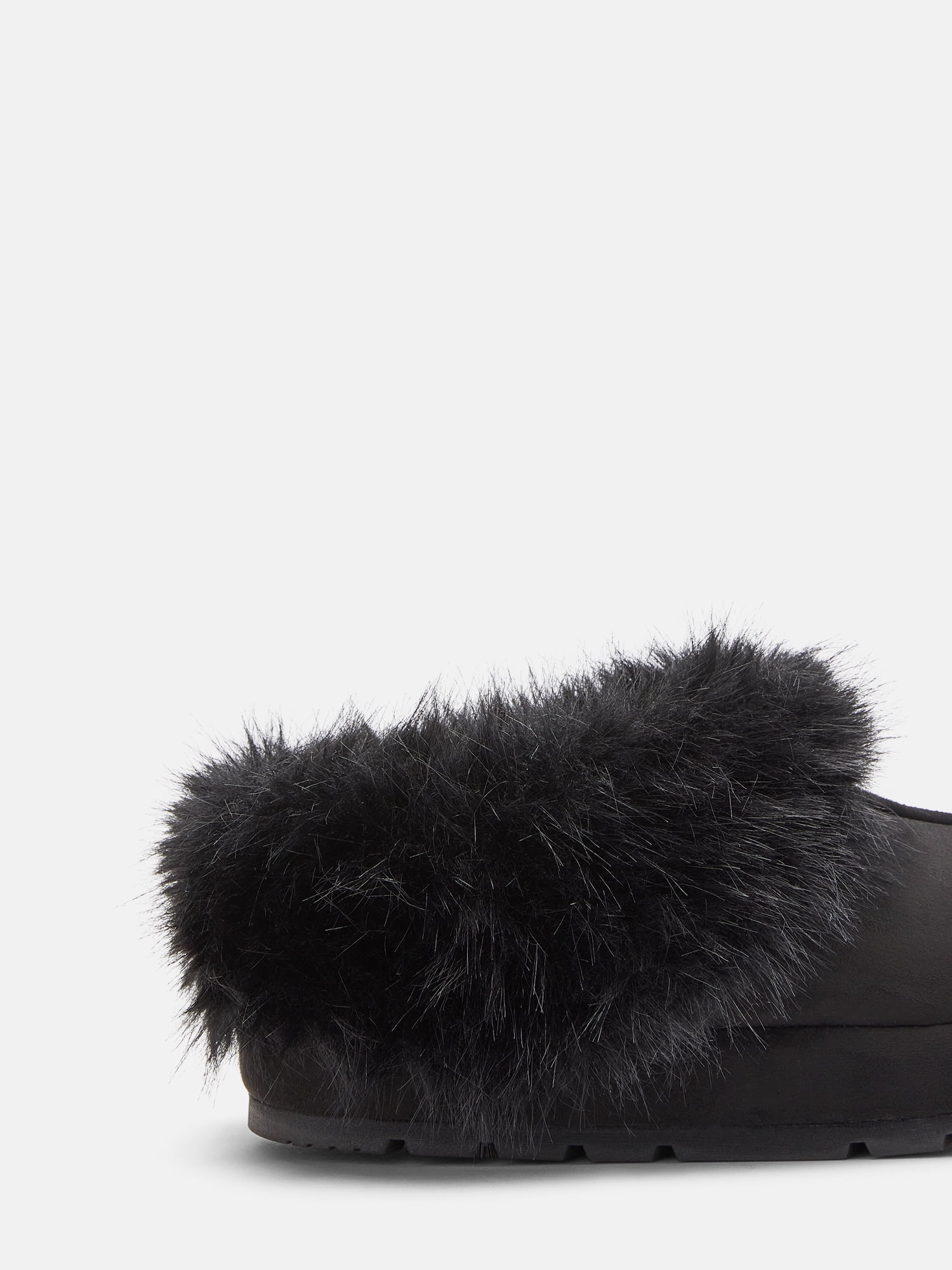Joyspun Women's Faux Fur Slipper Booties