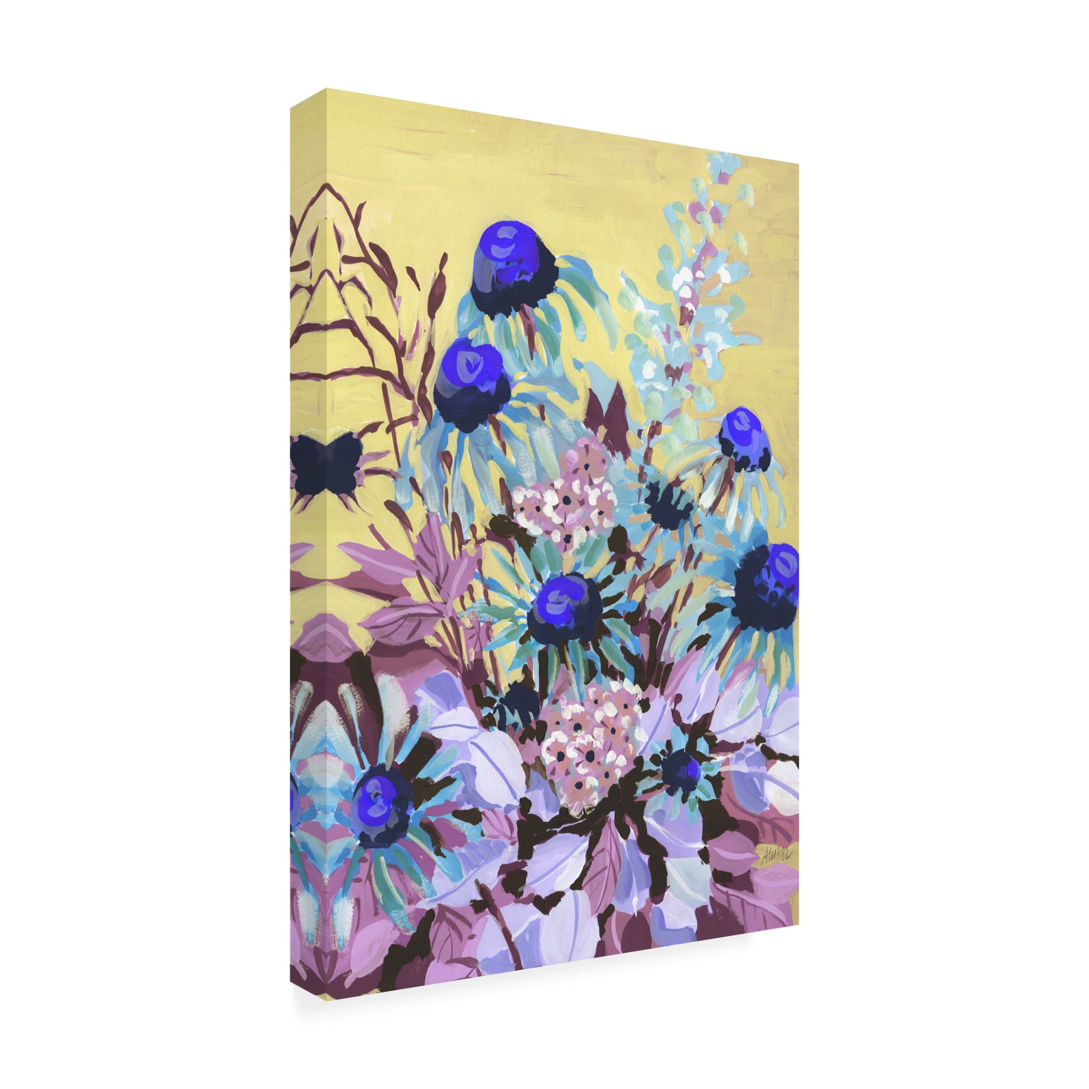 Trademark Fine Art Ania Zwara Echinacea Cobalt Blue Canvas Wall Art