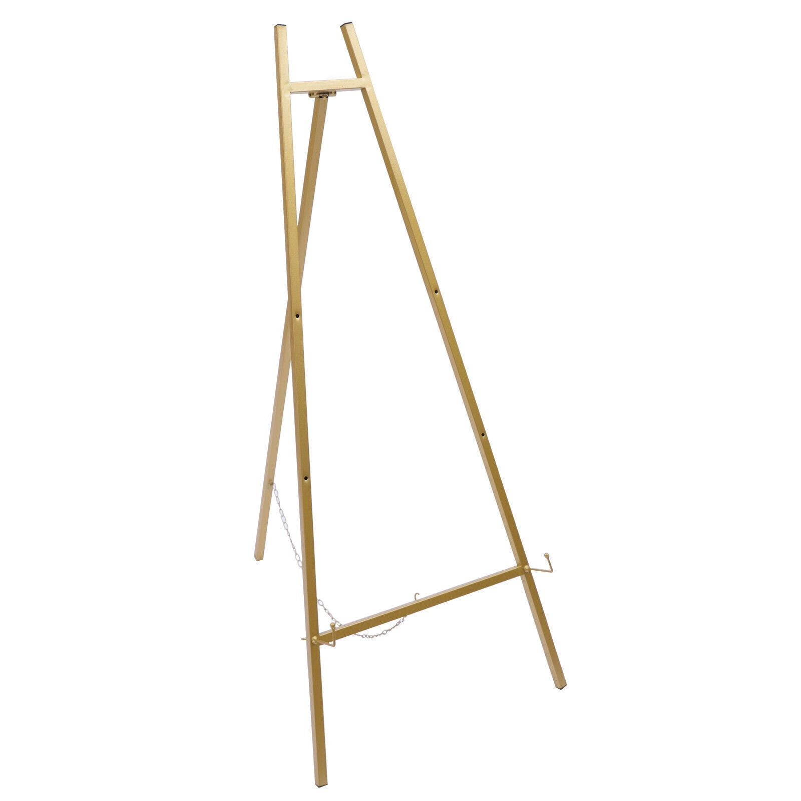 2 Pack Easel Stands Floor Easel Foldable Display Stand Height Adjustable Gold Easel Stand for Weddings Shops Exhibitions