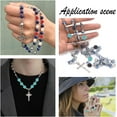 thumbnail image 6 of 1104 Pcs Rosaries Jewelry Making Kit Including STS Benedicts Center Cross Crucifix Medal Connector Charms Rose Beads Round Gemstone Beads for Bracelet Necklace Jewelry Making, 6 of 6