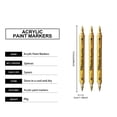 thumbnail image 4 of Acrylic Marker Pens Gold 3 Pack Fine Tip for Art Painting on Paper Wood Glass Canvas Quick Dry Long Lasting Ink, 4 of 9