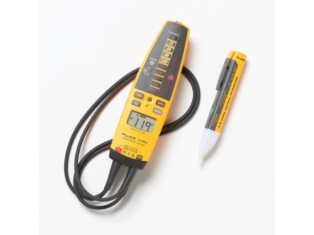 Fluke T6-600 Voltage Continuity Current Tester KIT4C w/ Lock Out/Off KIT & Case 