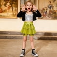 thumbnail image 2 of Kogui Kid Girls Elastic Shorts Girls Shorts Kids Summer Elastic Waist Wide Leg Casual Uniform Shorts with Pockets Size 12-14 (Gold,12-14 Years), 2 of 6