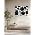 thumbnail image 5 of Black Grey Wall Art for Living Room,Canvas Picture Wall Decor for Bathroom Bedroom,Geometric Gold White Hexagon Modern Painting Artwork for Office Kitchen Hallway Dining Room Home Decorations 20"x24", 5 of 8