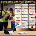 thumbnail image 4 of Impresora de etiquetas de envío Phomemo Bluetooth 4x6 Black 2025, 4 of 6