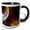 Black/White, variant on 3drose, Galaxy and Nebula - Bubble Nebula, 15oz Two-tone Red Mug