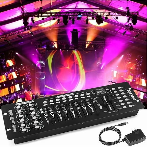 192 DMX512 Controller Use for Editing Program of Stage Lighting, DJ Controller Stage Light Controller Panel DMX Console for Party Music Show