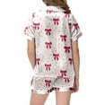 thumbnail image 5 of Ensemble de Pyjamas en Soie pour Garçons Manches Courtes Imprimées Ensemble de Pyjamas Boutonnés pour Enfants Pyjamas Décontractés pour Filles Pjs pour Filles Garçons Mode, 5 of 5