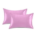 thumbnail image 3 of Ryvnso Satin Pillowcase Light Pink Background Pillow Cases Standard Size 26x20in, 3 of 6